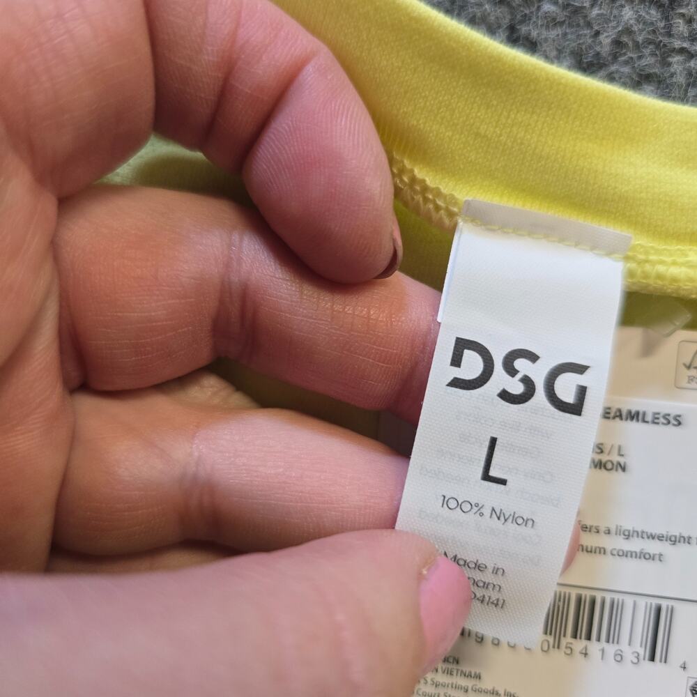 DSG Top Womens Size Large Yellow Movement Seamless Long Sleeve Running Athletic - Picture 4 of 9